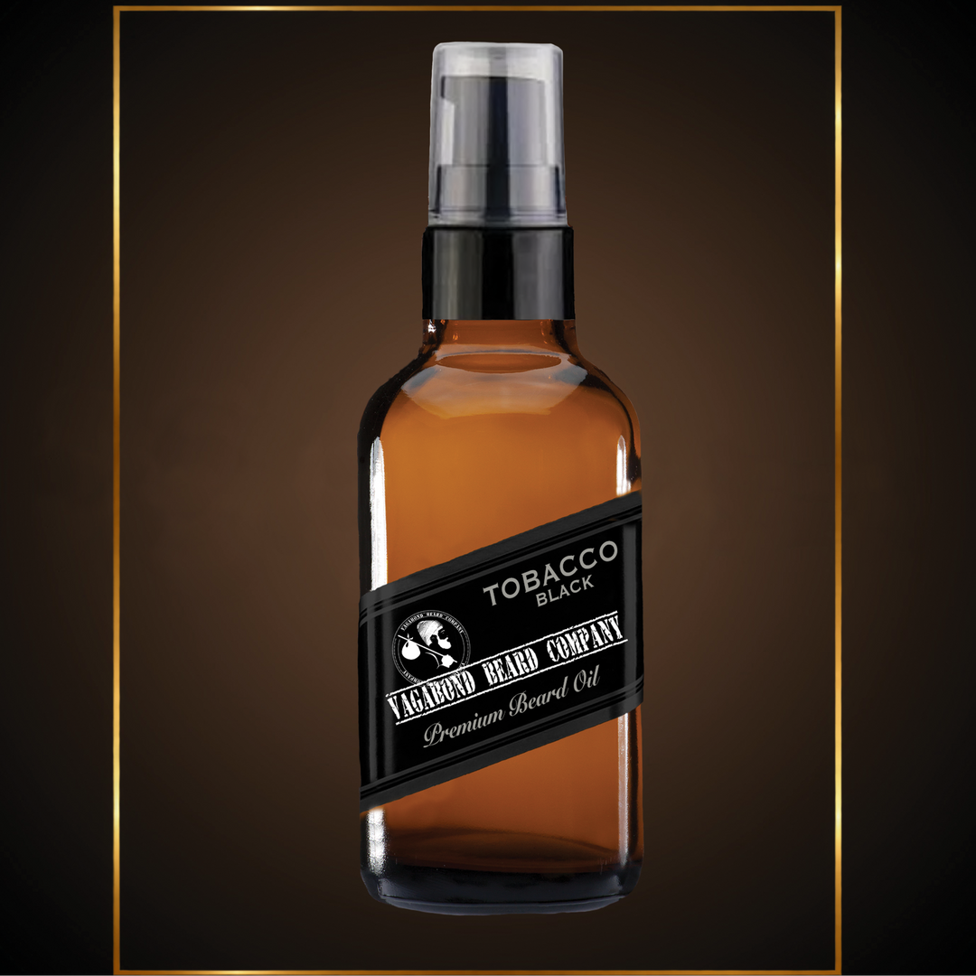 TOBACCO ROAD • BLACK LABEL<br><br><small>3 OZ PREMIUM<br><br>WITH OSTRICH OIL</small>